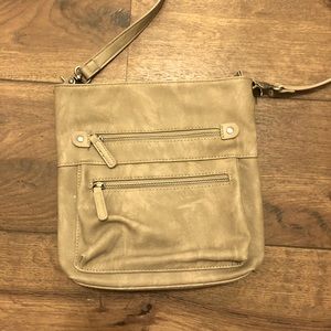 Taupe crossbody purse